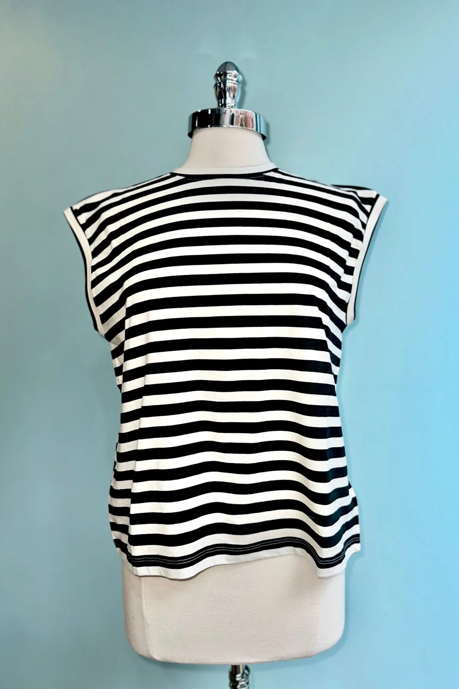 Black and White Stripe T-Shirt Top by Compania Fantastica Black And White Stripe T-Shirt Top By Compania Fantastica -MODERN MILLIE Shop 757FAACD EA6D 494D 9472 34A1027B6185 scaled