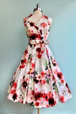 Adelyn Floral Swing Dress By Hearts & Roses London