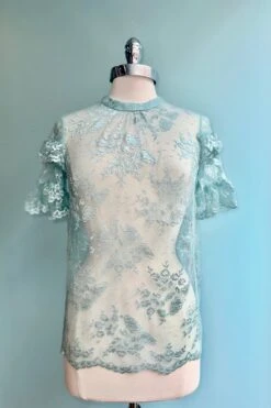 Mint Ruffle Sleeve Top By Tulip B.