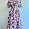 Lavender Floral Bubble Sleeve Midi Dress -MODERN MILLIE Shop 79B658C1 820F 4A91 BDB5 8952400AE829