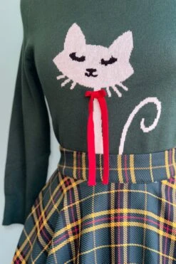 Final Sale Green Christmas Cat Sweater -MODERN MILLIE Shop 7BD05E32 B413 4AC2 BBCA 2F04F0C7CB4F