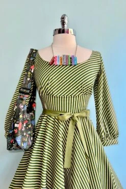 Green Stripe Jeanette Dress By Heart Of Haute -MODERN MILLIE Shop 7DB73283 C321 452E BE78 331C4151E3F0