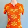 60's Orange Floral Knit Polo Top By Voodoo Vixen 1 60's Orange Floral Knit Polo Top By Voodoo Vixen -MODERN MILLIE Shop 7E41C3EA 1522 4D85 A973 CD67CC6C0A86