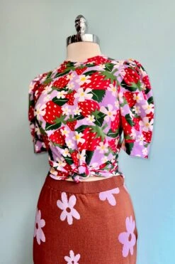 Final Sale Brown And Purple Mod Flower Midi Sweater Skirt By Compania Fantastica -MODERN MILLIE Shop 7EFB9591 401B 4620 AC4D 4C645F15BDF4