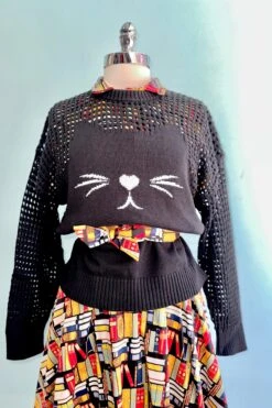 Black Cat Open Weave Pullover Sweater 4 Black Cat Open Weave Pullover Sweater -MODERN MILLIE Shop 7FECB8D5 7342 4CC0 9B9E 293A18D7A6A8