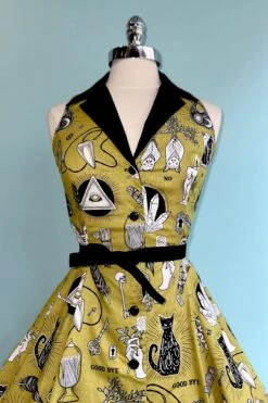 Chartreuse Occult Betty Lou Dress By Heart Of Haute -MODERN MILLIE Shop 803E5A2F 2F66 4134 B22F 9B1988275529