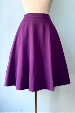 Purple Jersey Charlotte Skirt By Retrolicious