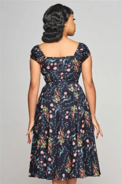 Hollyhocks Hooray Dolores Dress By Collectif -MODERN MILLIE Shop 8122 1