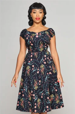 Hollyhocks Hooray Dolores Dress By Collectif -MODERN MILLIE Shop 8122