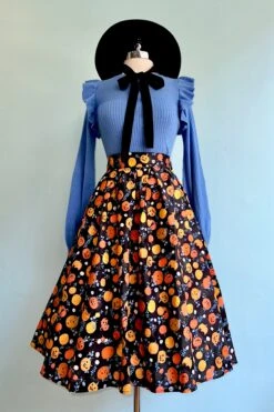 Black Kitties And Jack O' LanternsDoris Skirt By Retrolicious -MODERN MILLIE Shop 81246D04 4F5C 4F44 B4AB 69D89E0776E7