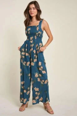 Daisy Smocked Wide Leg Jumpsuit In Midnight Blue 9 Daisy Smocked Wide Leg Jumpsuit In Midnight Blue -MODERN MILLIE Shop 8281a28b5bfe4012abde34f8e28b3b88b591f4d1d93f825e1c9e5f9ae77ab599