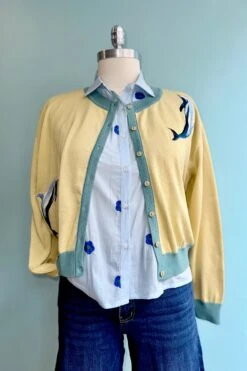 Yellow Dolphins Vera Cardigan By Palava -MODERN MILLIE Shop 829EF104 9CB4 4026 AF46 217BCADB973B