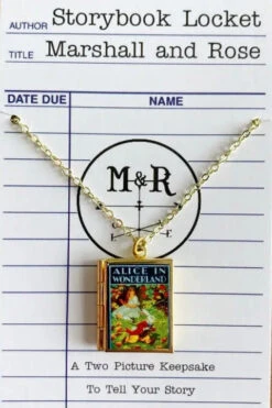 Rabbit Running Late Book Locket Necklace By Marshall And Rose