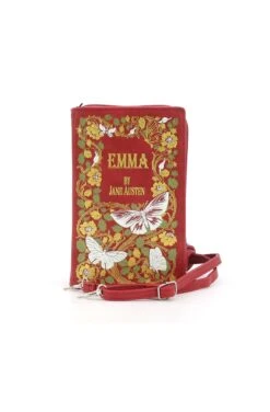 Emma Book Crossbody Handbag In Red