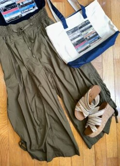 Olive Wide Leg Ruched Side Pants -MODERN MILLIE Shop 866957EE B032 4385 B193 1E07D44C79B9
