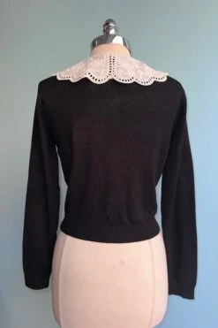 Polly Doily Collar Cardigan In Black By Banned 7 Polly Doily Collar Cardigan In Black By Banned -MODERN MILLIE Shop 8699442D 9BA0 463D 8773 51283076998C