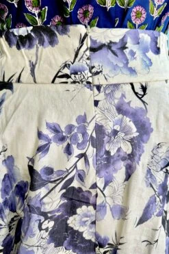 Chinoiserie Flowers Clara Skirt In Purple And Black By Miss Lulo -MODERN MILLIE Shop 8A26D4C7 EF3A 4F5A 99BA 3105915E4AC6