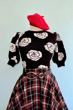 Black Floral Puff Sleeve Sweater -MODERN MILLIE Shop 8A778F50 4F91 43AE 8DF6 696938FA64D5