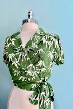 Cropped Green Bamboo Wrap Top By Banned -MODERN MILLIE Shop 8DAEE4E1 94AE 4A33 9C74 11627122C39F