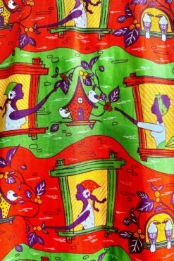 Orange And Green Window Gals Woven Midi Caftan By Blue Platypus -MODERN MILLIE Shop 8E75BB34 16FD 4B2A 8C89 10A302D812F1