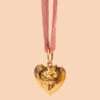 Blush Velvet Time Heart Necklace Choker By Peter And June
