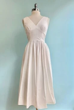 White Lysandra Midi Dress By Timeless London