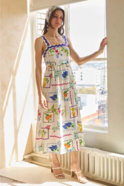 Fruit Garden Midi Dress