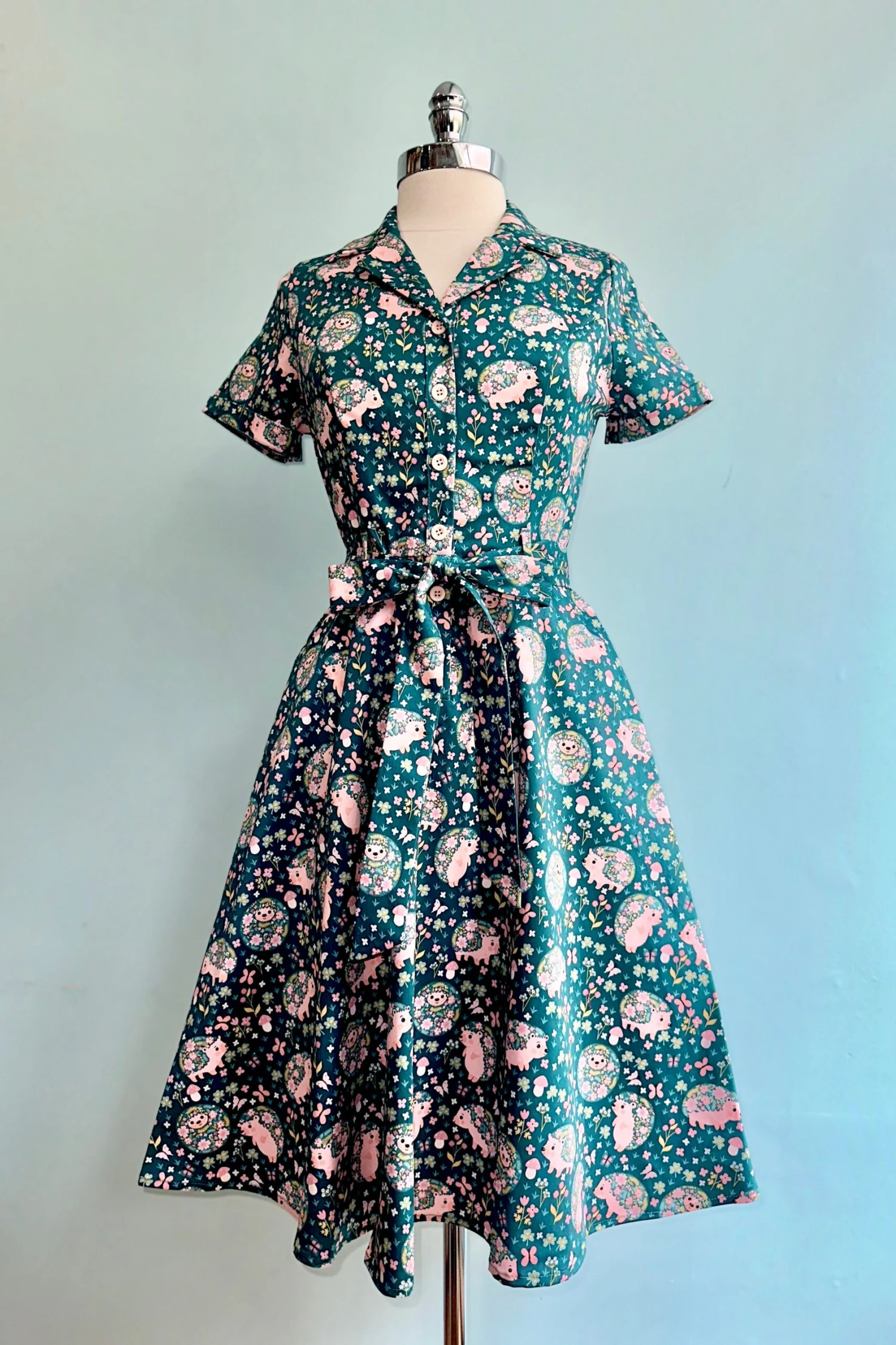 Hedgehogs Knee-Length Shirtwaist Dress by Eva Rose Hedgehogs Knee-Length Shirtwaist Dress By Eva Rose -MODERN MILLIE Shop 918F93FE 22EE 475E 91B5 0C3EFCF0A740 scaled