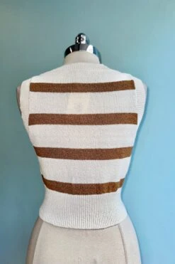 Dark Almond And Ivory Striped Cropped Sweater Vest -MODERN MILLIE Shop 91C0F804 19CC 4E5B B829 517173F7262C