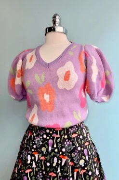 Lavender Floral Puff Sleeve Sweater 6 Lavender Floral Puff Sleeve Sweater -MODERN MILLIE Shop 9402FAD8 2D22 4A4C 9F32 5C86FDEECA46