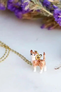 Tiny Preston Tabby Necklace By Peter And June