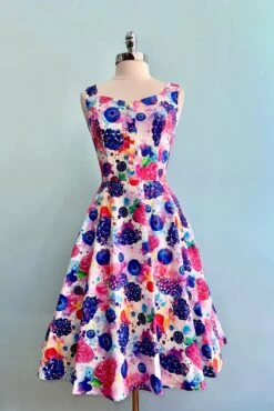 Watercolor Berries Heidi Dress By Miss Lulo