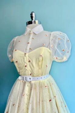 Yellow Daisy Mesh Shirt Dress 5 Yellow Daisy Mesh Shirt Dress -MODERN MILLIE Shop 962A69B4 87A1 4011 B06B E2858CF3223F