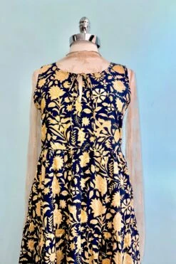 Navy Botanical Thais Tiered Midi Dress By Mata Traders 10 Navy Botanical Thais Tiered Midi Dress By Mata Traders -MODERN MILLIE Shop 964AE862 C48F 460F 945E E8DEE0637D9C