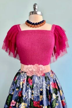 Tropical Oasis Button Front Full Skirt By Collectif -MODERN MILLIE Shop 9660BC5B 46C7 45DF 8673 7CCA286A6DC0