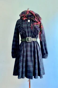 Navy Plaid Scarf By Molly Bracken -MODERN MILLIE Shop 973F8D4E 7D48 49EC BF44 5E5AAF226843