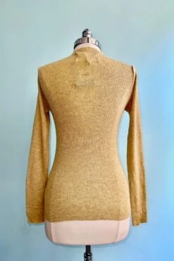 Tan Ribbed Knit High Collar Sweater By Compania Fantastica -MODERN MILLIE Shop 97E7CF52 15D8 4E22 BD2D 7ABEC4757925