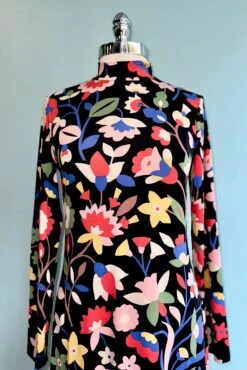 Black Floral Midi Knit Dress By Compania Fantastica -MODERN MILLIE Shop 985CD993 B74E 4D98 BA43 3EF0429F92A4