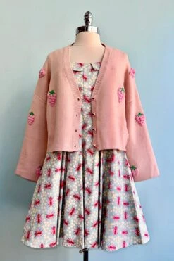 Pink And Light Blue Bee And Honeycomb Fold-Over Dress By Eva Rose -MODERN MILLIE Shop 9C0F9BDC 1F7B 44D4 8498 08EE0EB37861