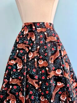 Tiger Flower Field Full Skirt By Eva Rose -MODERN MILLIE Shop 9EE582D2 1FCD 432C 99AC 4A9DCEB9AB5F