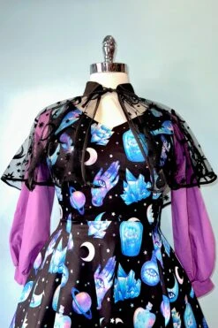 Mystical Black And Purple V-Neck Dress By Eva Rose -MODERN MILLIE Shop 9F09A403 29A0 49A2 989C E8E7CD1BC432