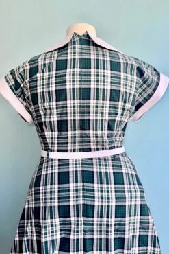 Emerald Plaid Cotton Marjorie Dress By Collectif -MODERN MILLIE Shop 9F364DD2 5A4D 4089 9167 ADB9A84576B6