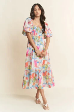 Countryside Balloon Sleeve Midi Dress -MODERN MILLIE Shop 9c555e4f23529d950a70407a54b2932e118aadcd672f985538294e43ef1a477e