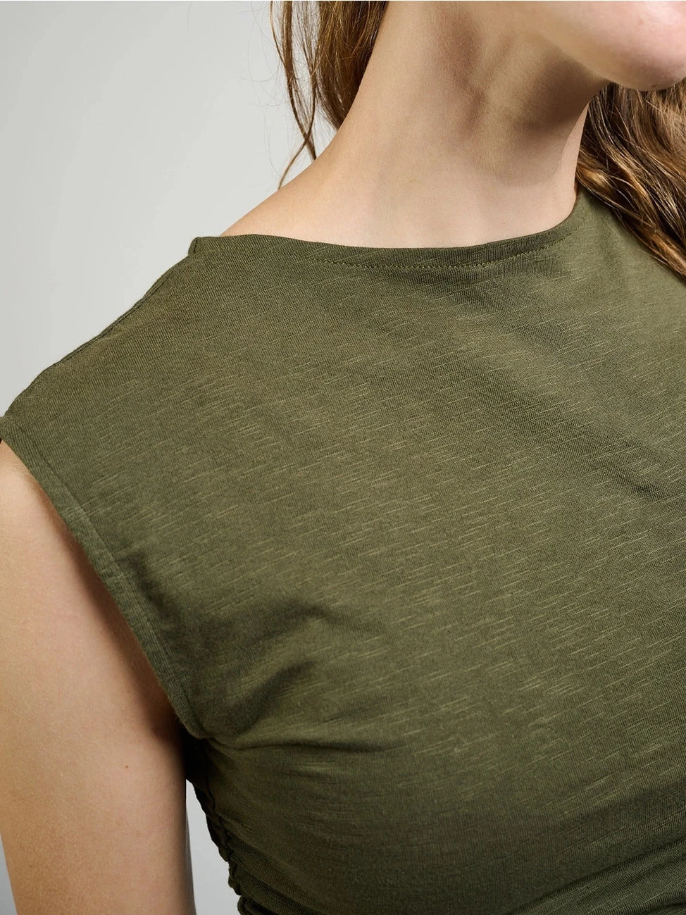 Olive Ruched Top by Mata Traders Olive Ruched Top By Mata Traders -MODERN MILLIE Shop 9e623d93a0a8d1caa0d5e05d466887ac3c6e99fe9f15b7e9e42977d4d47f1627