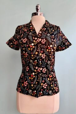 Ditsy Mushroom Short Sleeve Shirt By Eva Rose -MODERN MILLIE Shop A1ADD515 B2E7 4FA6 BC97 25D0CF5AA0F6