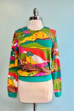 Landscape French Terry Sweatshirt Top By Blue Platypus -MODERN MILLIE Shop A2910EEF 1689 48B2 8B98 926792CB41DE