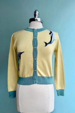 Yellow Dolphins Vera Cardigan By Palava