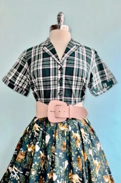 Emerald Check Caterina Top By Collectif -MODERN MILLIE Shop A526C593 0BDA 416C A022 F99247A7E25D