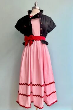 Pink And Red Tank Ric-Rac Midi Dress By Compania Fantastica -MODERN MILLIE Shop A55E74CA 00B9 45CB 8620 3AE0568EA05D