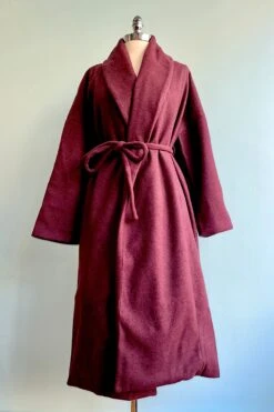 Final Sale Burgundy Wrap Coat By Compania Fantastica